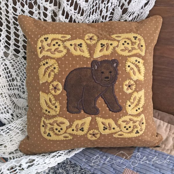 A Bit of Stitch Scandinavian bear pillow