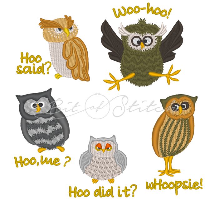 A BIt of Stitch Hoot & Holler Owls