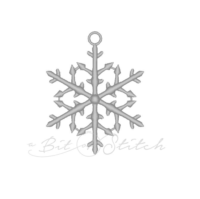 Free standing lace Snowflake embroidery design by A Bit of Stitch