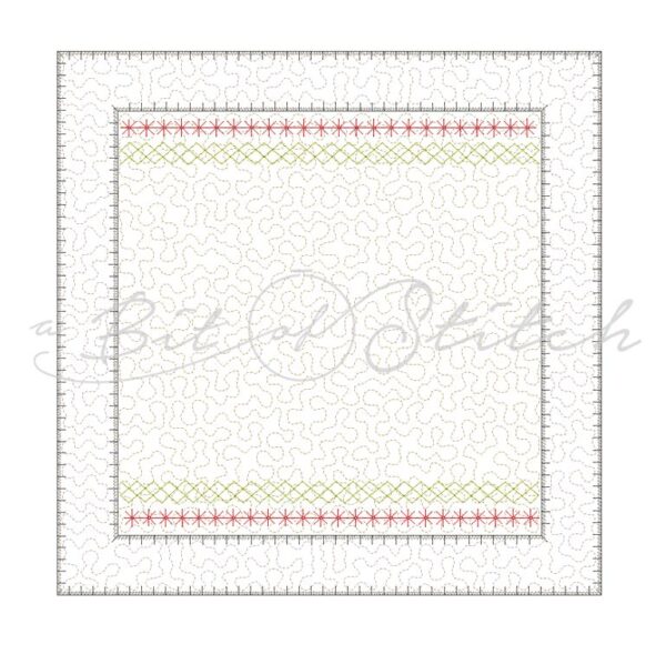 stippled applique frame embroidery design by A Bit of Stitch