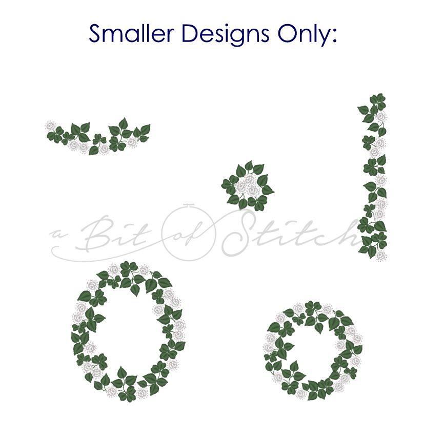 "Rolling in Clover" clover flower vine machine embroidery designs by A Bit of Stitch