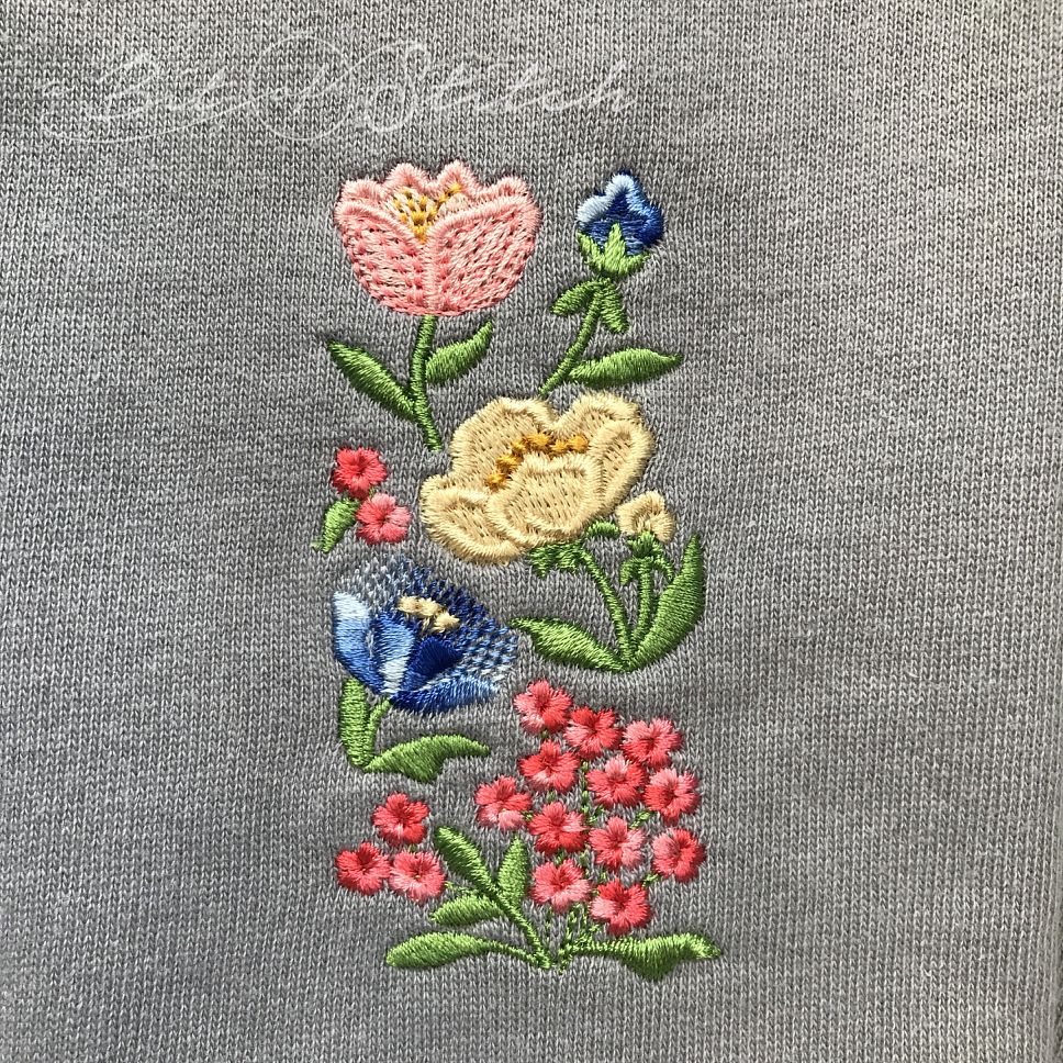 Fiori Eleganti machine embroidery designs by A Bit of Stitch - Spring and Summer flowers closeup