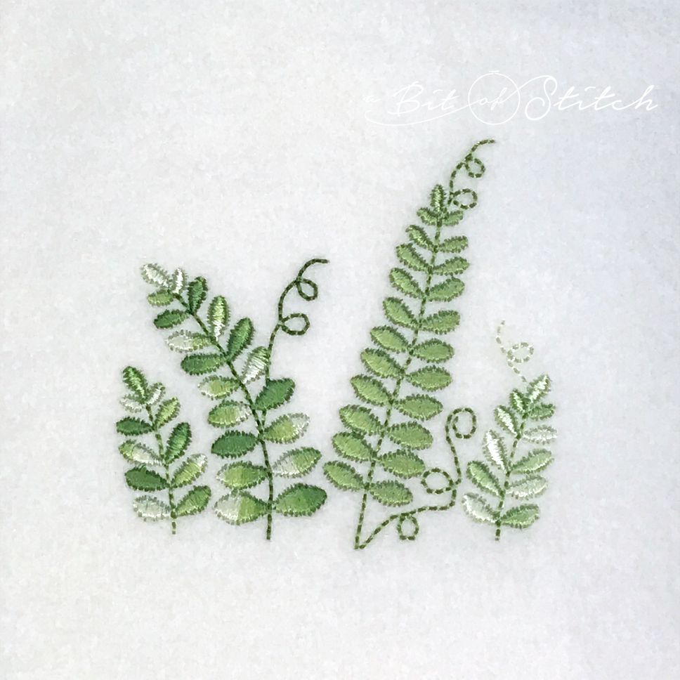 Ferns Meadow Flowers wildflower floral machine embroidery designs by A Bit of Stitch