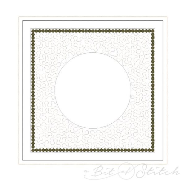 Made in the hoop square stippled doily perfect for framing circular designs - machine embroidery design from A Bit of Stitch