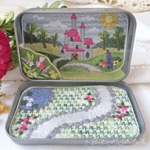 Treasure Tins - Castle diorama machine embroidery designs from A Bit of Stitch