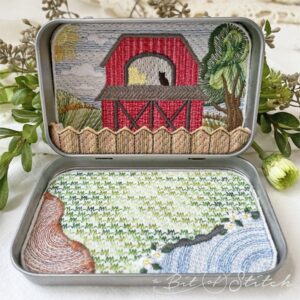 Treasure Tins Farm barnyard diorama machine embroidery designs from A Bit of Stitch