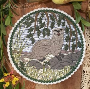 Realistic river otter machine embroidery design from A Bit of Stitch