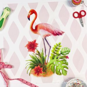 Flamingo Fabric Panel
