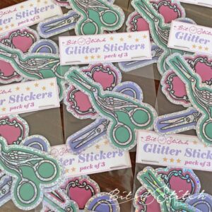 Glitter Scissors Sticker Pack
